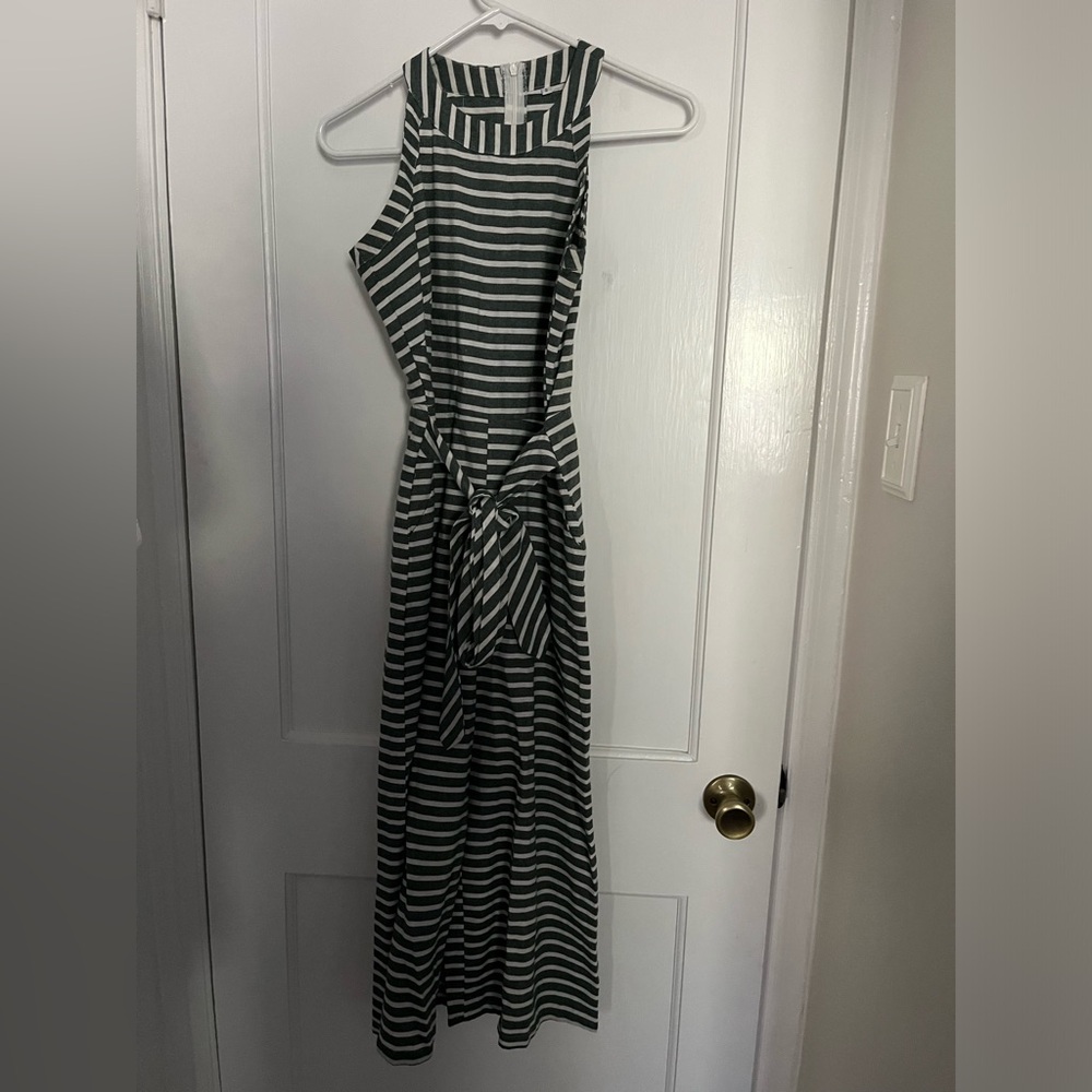 Green Stripped Jumpsuit